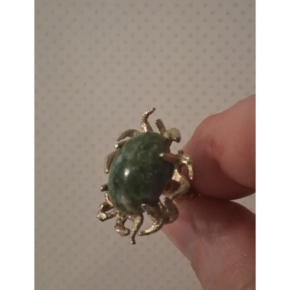 2 pair VTG Tiger's Eye & Unique Green Jasper (?) Cufflinks Tiger Eye PAT247958